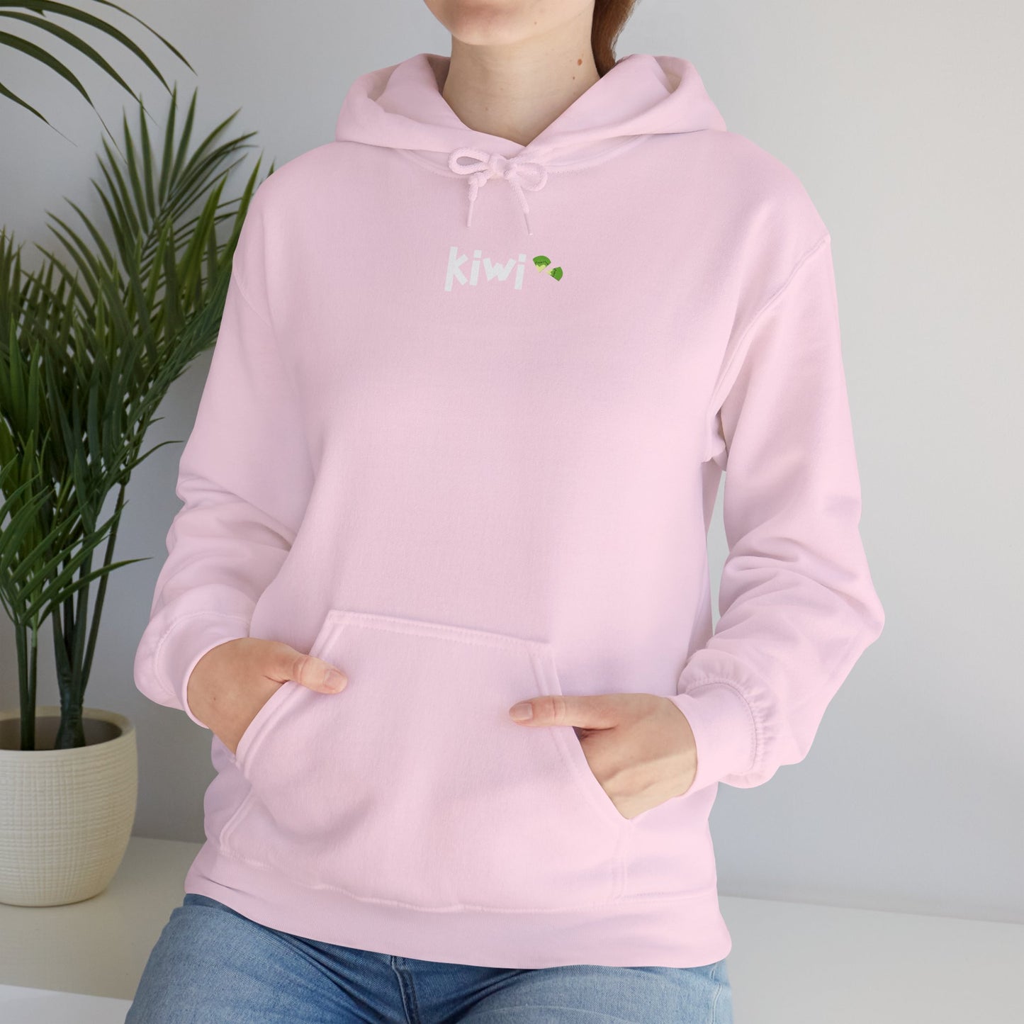 Kiwi Love Hooded Sweatshirt, Cozy Unisex Hoodie, Perfect for Gifts, Casual Wear, Spring Fashion, Comfortable Layering