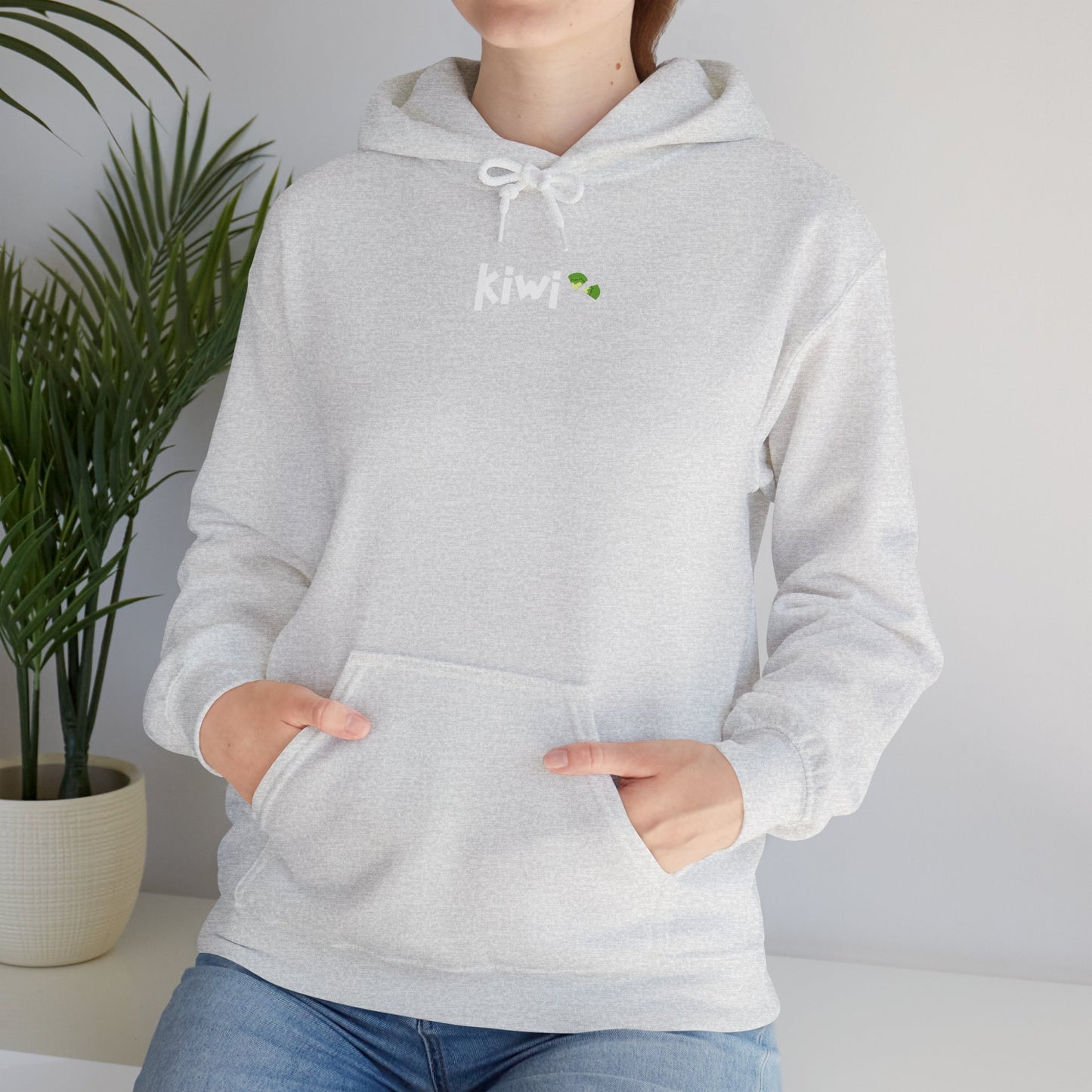 Kiwi Love Hooded Sweatshirt, Cozy Unisex Hoodie, Perfect for Gifts, Casual Wear, Spring Fashion, Comfortable Layering