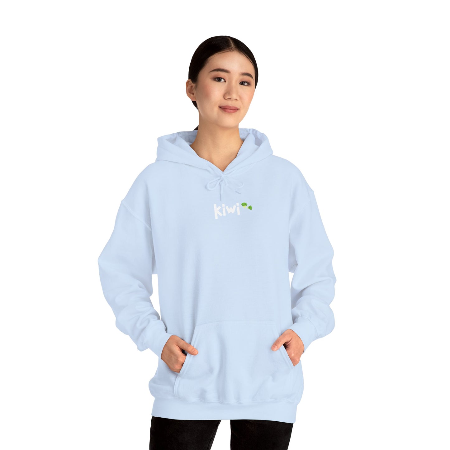 Kiwi Love Hooded Sweatshirt, Cozy Unisex Hoodie, Perfect for Gifts, Casual Wear, Spring Fashion, Comfortable Layering