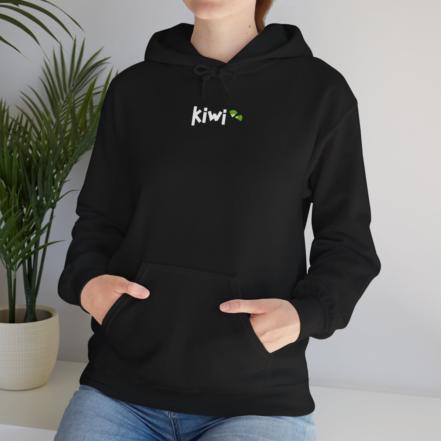 Kiwi Love Hooded Sweatshirt, Cozy Unisex Hoodie, Perfect for Gifts, Casual Wear, Spring Fashion, Comfortable Layering