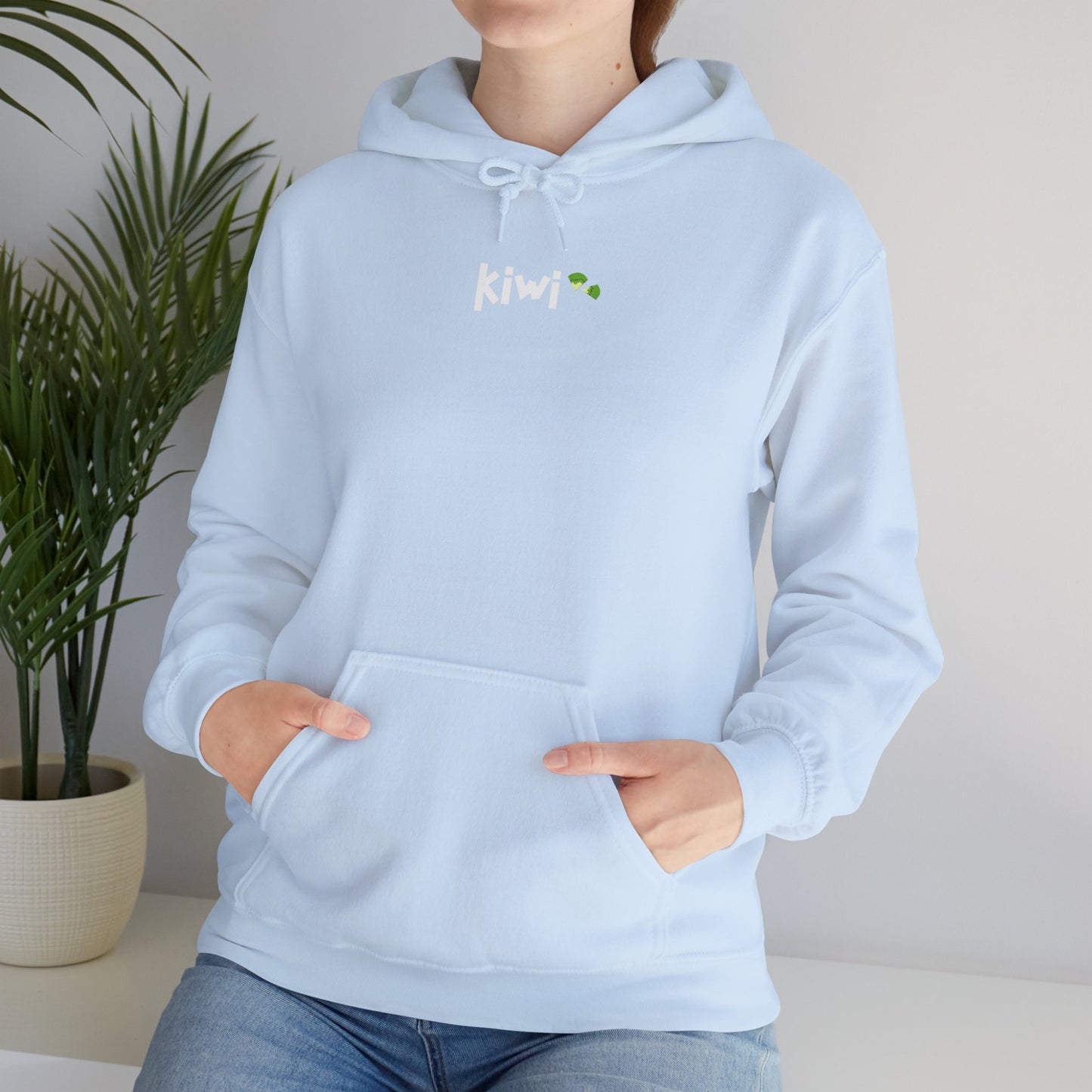 Kiwi Love Hooded Sweatshirt, Cozy Unisex Hoodie, Perfect for Gifts, Casual Wear, Spring Fashion, Comfortable Layering